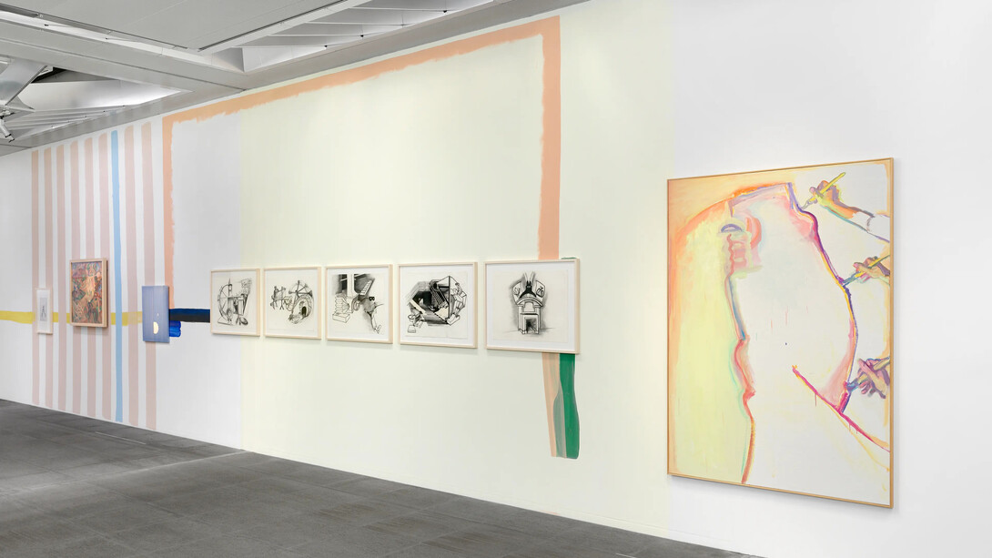 Verschiedene künstler:innen, Sammlungs­intervention von Amy Sillman, ausstellungsansicht. Mit freundlicher genehmigung des Kunstmuseum Bern