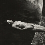Edward Weston, Nude Floating, 1939, Silver gelatin print; edition of 250, 7 1/2 x 9 1/2 inches, Gift of Cathy England © 1981 Center for Creative Photography, Arizona Board of Regents, All Rights Reserved
