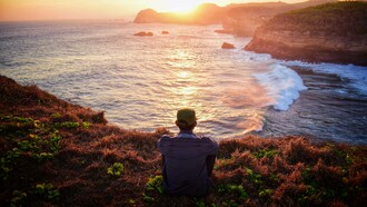 European man alone and coming to terms with the population decline