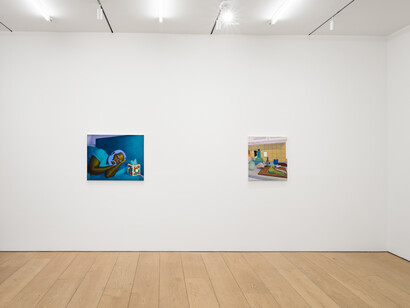 Arcmanoro Niles, When there’s nothing I can do, I go to my heart, exhibition view. Courtesy of Lehmann Maupin Gallery