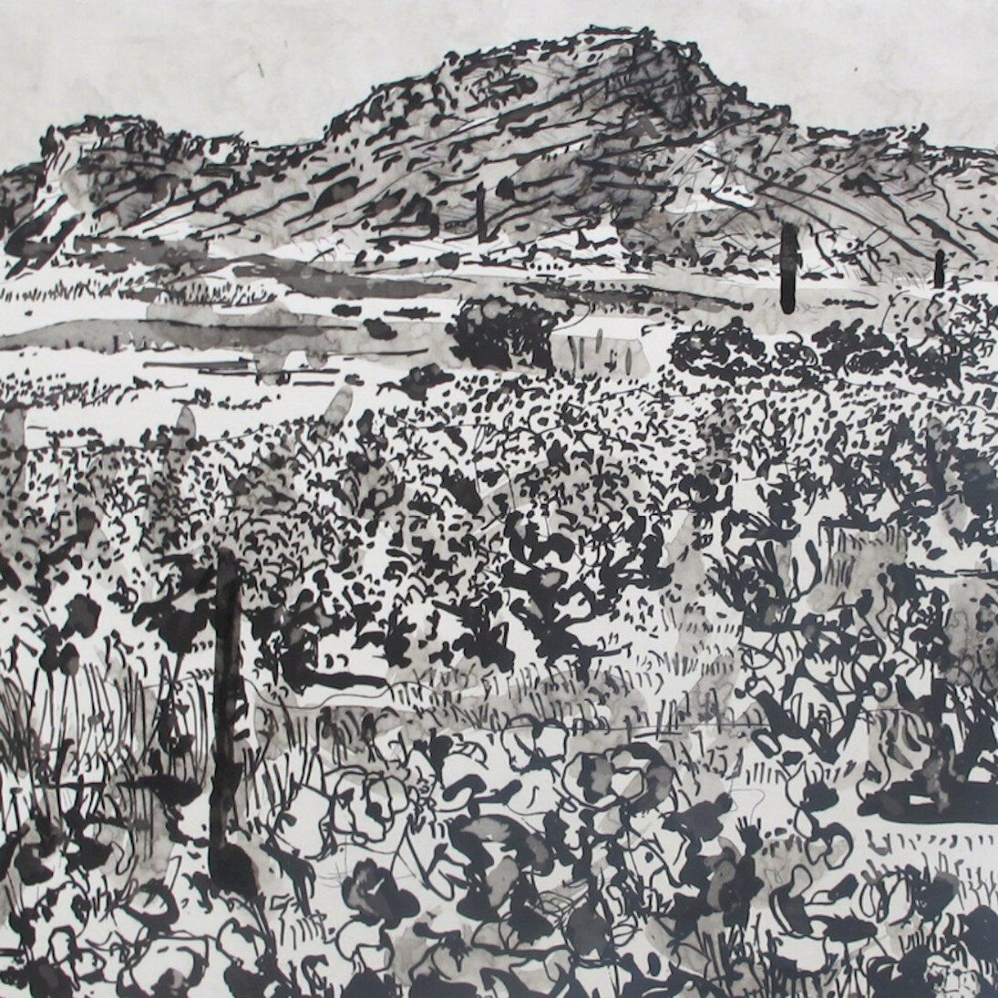William Kentridge, West Coast Series (Set of 5 Prints), Skurfburg, 2010. Courtesy of David Krut Projects