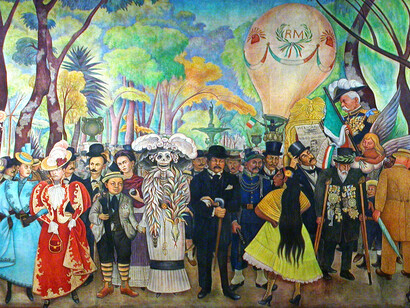 Diego Rivera, Sueño de una tarde dominical en la Alameda Central (detalle centro)