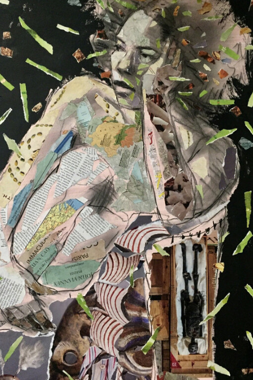 EnSamblage, collages by Audrey Anastasi. Courtesy of Tabla Rasa