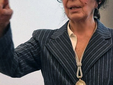 Paloma Soria Valle en su conferencia: "La nutrición, pieza clave en el puzle del envejecimiento" en calidad de Académica de Número de la Real Academia de Gastronomía, Madrid, España
