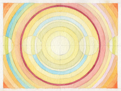 Transition 3, watercolour and pencil, 12 x 8 cm, Mark Weighton 2020