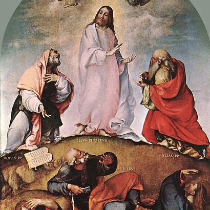 Lorenzo Lotto, Trasfigurazione, 1510-12. Villa Colloredo-Mels, Recanati, Italia