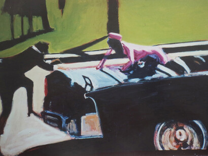 Michael Crawford, Dallas No. 1, 1997, 48 x 84 inches, oil on canvas