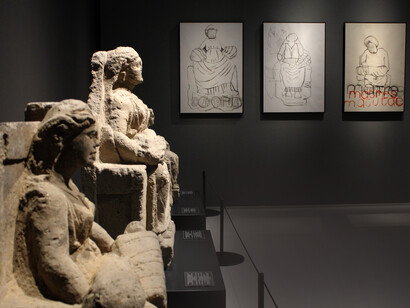 Particolare della mostra Andy Warhol e Mario Schifano. Tra Pop Art e Classicismo, Imago Museum, Pescara