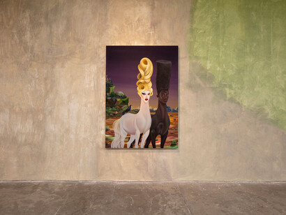 Dalton Gata, La fiesta y las fieras, vista de exhibición. Cortesía de Galería OMR
