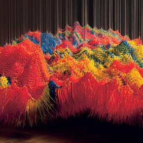 Elisabeth Picard (born in 1981), Rainbow Mountains, 2015, dyed self-locking tie wraps. Collection of the artist. Photo Michel Dubreuil