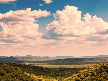 The Nilote people also live in Southern Sudan, beautiful green landscape, in the middle of nature, Africa