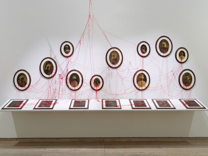 Nusra Latif Qureshi, Birds in far pavilions, exhibition view. Courtesy of the Art Gallery of NSW
