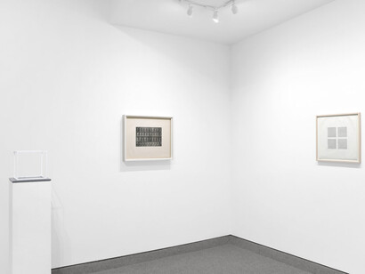 Sol LeWitt, Early drawings (1968-1975), related structures, and prints, exhibition view. Courtesy of Krakow Witkin Gallery