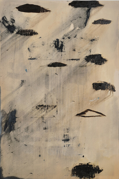 Benoît Maire, Peinture de nuages, 2015, Peinture à l’huile sur toile, 154 x 104 cm, Courtesy galerie Thomas Bernard-Cortex Athletico