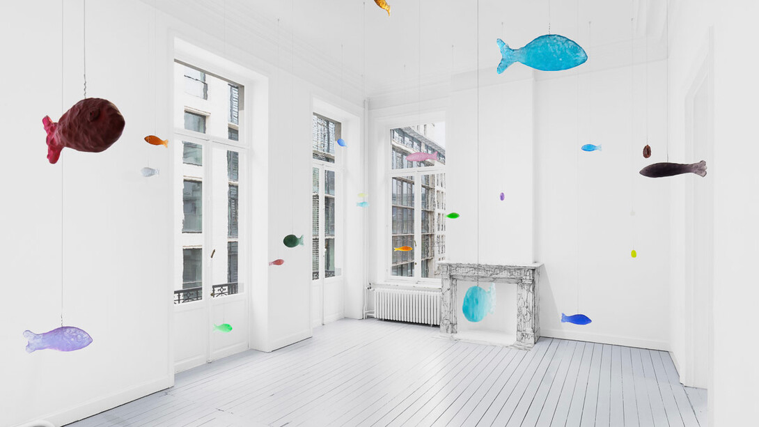 Ugo Rondinone, Primordial (rainbow), exhibition view. Courtesy of Gladstone Gallery