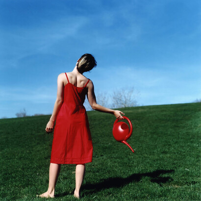 Cig Harvey, Watering Can, Self-portrait, 2004, C-print, 14 x 14, Edition of 10, $2,500. Courtesy of Panopticon Gallery