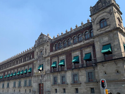 Front view of the Palacio Nacional, Mexico City, Mexico