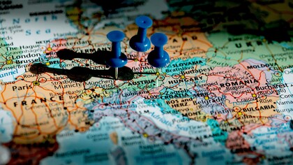 Mapa do continente Europeu