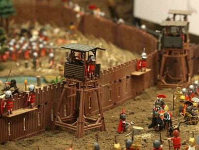 Recreación de la batalla de Numancia con Playmobil