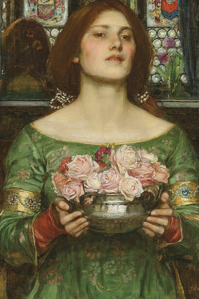 John William Waterhouse, Gather Ye Rosebuds While Ye May (1908)