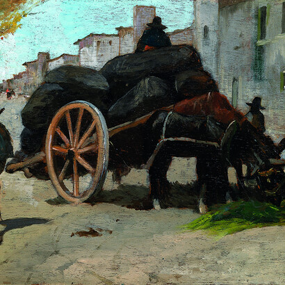 Giovanni Fattori, Il carro dei carbonai, 1880