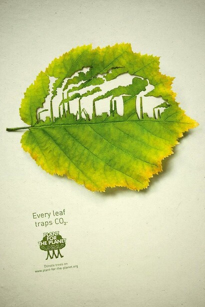 Anúncio publicitário "Plant for the Planet", contra as emissões de CO2