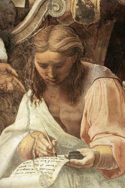 Particolare della "Disputa del Sacramento", Raffaello, 1508-11, Musei Vaticani, Roma