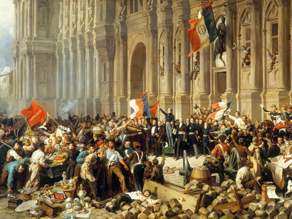 Henri Félix Emmanuel Philippoteaux, Lamartine frente al Hôtel de Ville en París, 25 de febrero de 1848