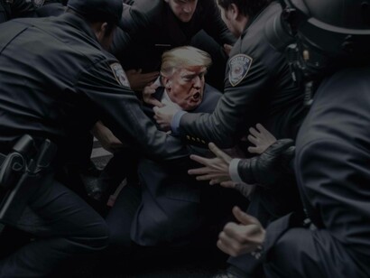 Donald Trump arrest picture constructed by AI