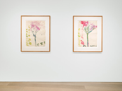 Cy Twombly, exhibition view. Courtesy of Gagosian