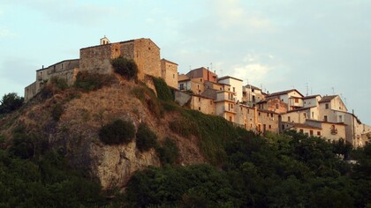 Veduta del Morgione, Pietrelcina, Campania, Italia