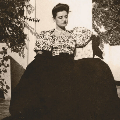 Lolita Laporta con un vestido de Balenciaga