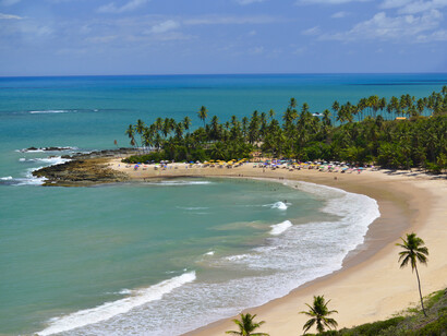 Barra do Gramame, a praia mais a sul da costa de João Pessoa, no litoral da Paraíba, Brasil. Foto de Cacio Murilo