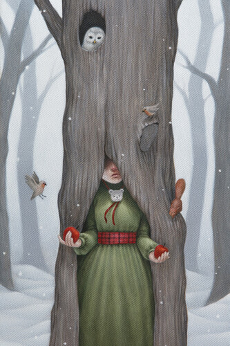 Paolo Pedroni. No Fear, 20x40 cm, oil on canvas, courtesy Dorothy Circus Gallery
