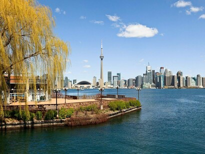 Toronto, Canada. El skyline de la ciudad desde Center Island