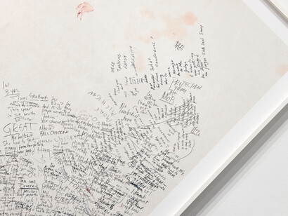 One wall, one work: Joseph Grigely, exhibition view. Courtesy of Krakow Witkin Gallery