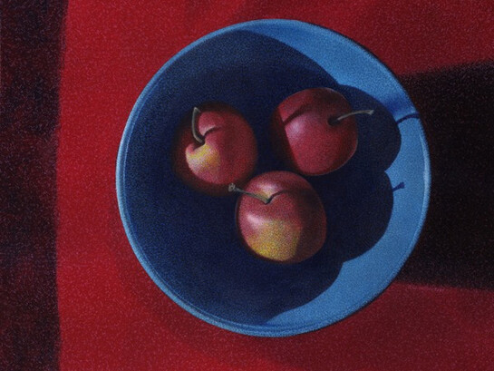Robert Mountjoy, Three Apples in a Blue Bowl