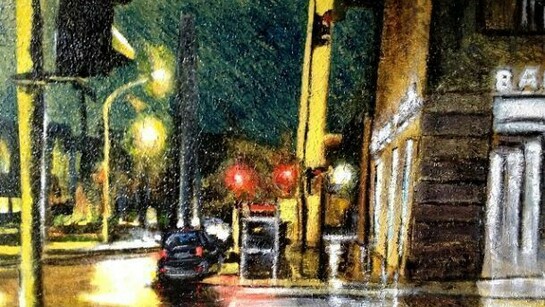 Maurizio Yorck, EURNoir, Acrylic on Canvas, 28" x 40"