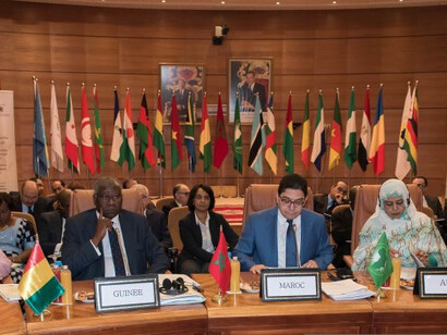 Minister of Foreign Affairs of Morocco Nasser Bourita (C), South African Foreign Affairs