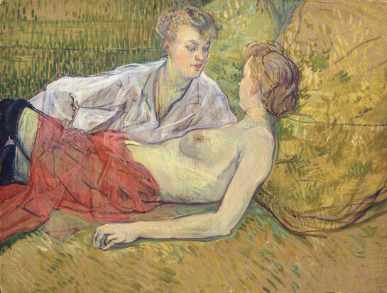 Henri de Toulouse-Lautrec, Les deux amies, 1895, gouache sur carton, 64,5 x 84 cm Fondation Collection E.G. Bührle, Zurich  photo SIK-ISEA, Zurich (J.-P. Kuhn)