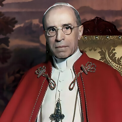 Pius XII with tabard, by Michael Pitcairn