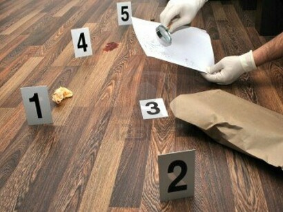 Las fuerzas del orden analizando el escenario de un crimen