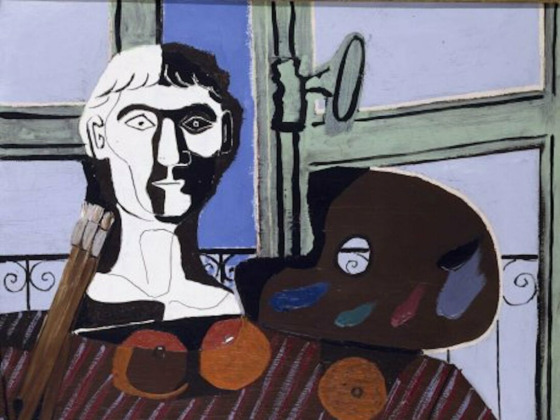 Pablo Picasso (Pablo Ruiz Picasso), Buste et palette (Bust and Palette). Courtesy of Museo Reina Sofía