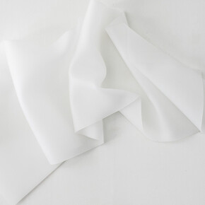 Anya Pesce, Baroque fetish translucent white gestural fold (detail), 2026. Courtesy of .M Contemporary