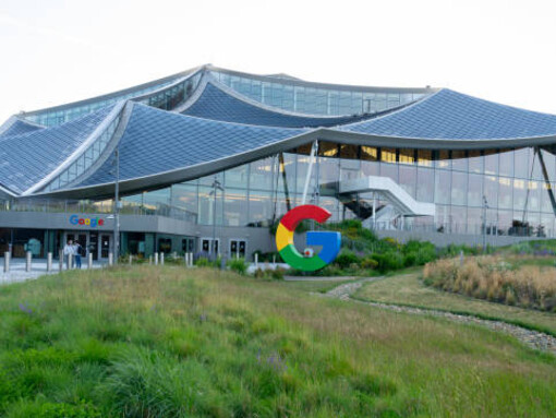 The Google Bay View corporate campus in Mountain View, California, USA