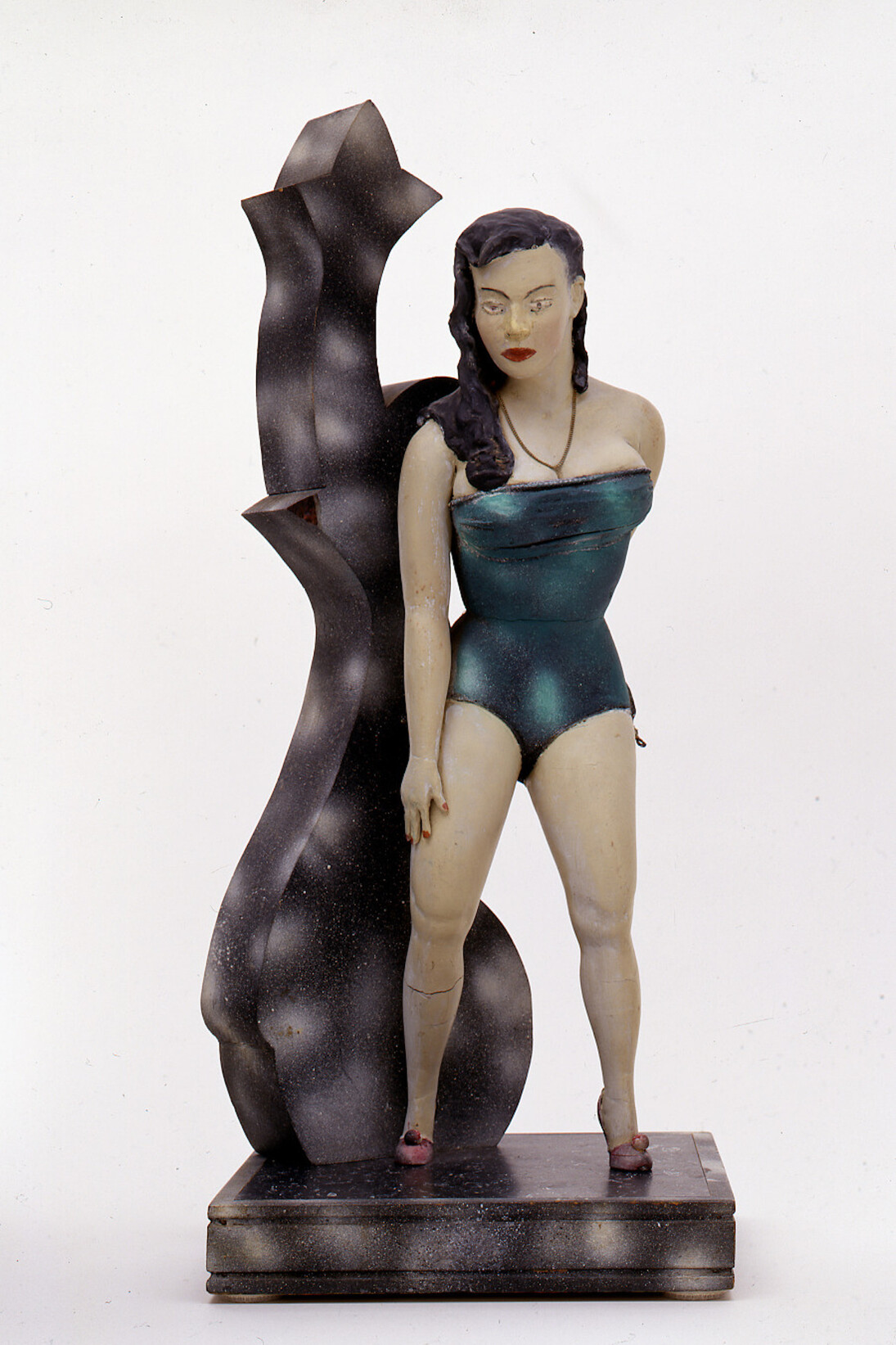 Robert Anderson, Standing Bathing Beauty Figurine, 1961, Wood, polychrome and mixed media. Courtesy of The MARVILL Collection.