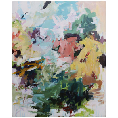 Karen Silve, First Impressions, acrylic on canvas, 51x64 inches, 2022. Courtesy the artist and Calloway Fine Art & Consulting