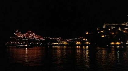 Portovenere and its thousand lights shining at night