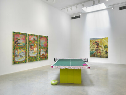 Zoé Blue M., Hard boiled, exhibition view. Courtesy of Jeffrey Deitch Gallery