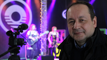 Michele Manzotti, leggendario conduttore del programma di Controradio Il Popolo del Blues, foto Giulia Nuti